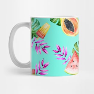 Tropical Fruits Ice Lollies Illustration Mug